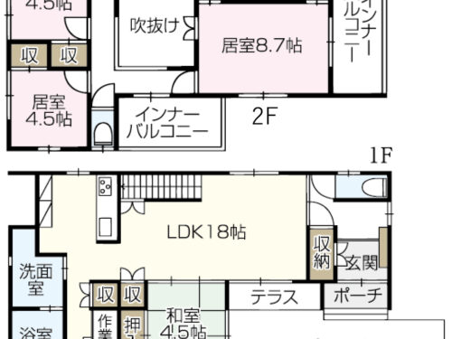 間取図（1階・2階）※参考用(間取)