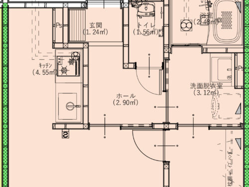 Bタイプ 102号（202号）間取図※参考用